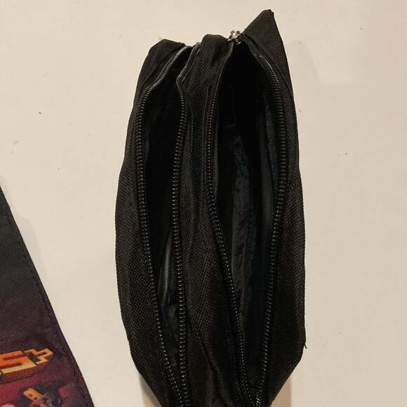 Minecraft Dungeons Bag Pencil Pouch 2 Zipper Black - Picture 4 of 7